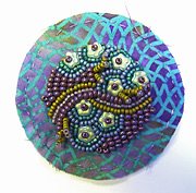 how to make beaded buttons by Robin Atkins, bead artist