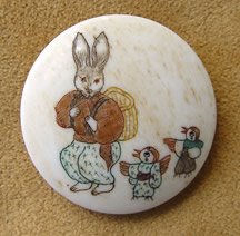 Japanese scrimshaw shank button
