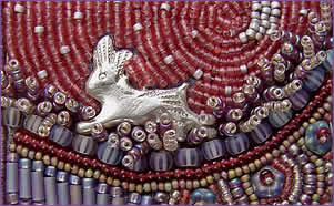 bead embroidery by Robin Atkins, bead artist