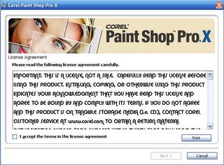 Corel Paint Shop Pro 10 EULA