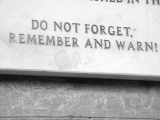 From the plaque outside the University/National library in Sarajevo that, in August 1992, was set on fire by Serb military forces, burning for days, destroying millions of very rare historical documents and artifacts.