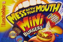 lunchables 'mess with your mouth' mini-burgers with free sour tongue-teasing fizz