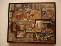 picasso's cubist violin and grapes