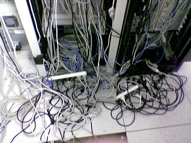 Server Rack Cord mess - Floor