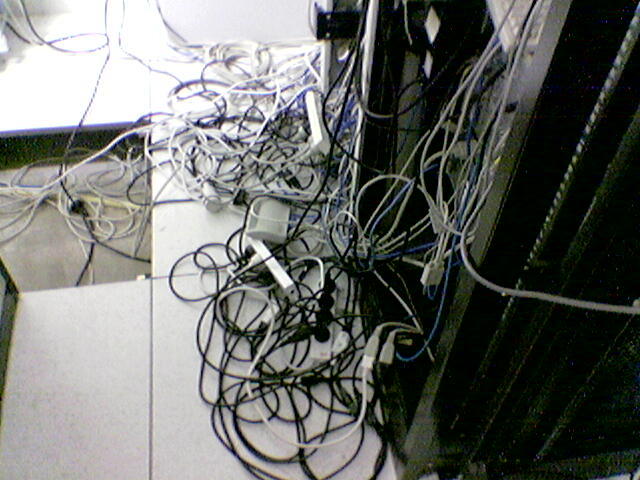 Server Rack Cord mess - Side