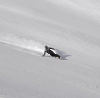 Snowboarding in the Chatter Creek powder snow