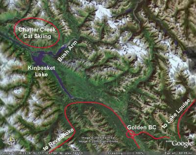 Chatter Creek Cat Skiing location