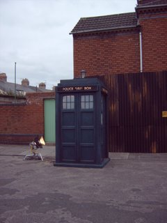 The TARDIS materialises in Cathays