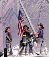 Firemen and Flag