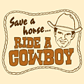 save a horse ride a cowboy vintage t-shirt