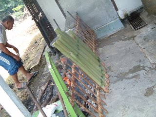 lemang bakar blakang rumah