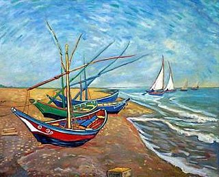 Van Gogh, Fishing Boats on the Beach