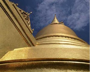 Golden Mosaic in Wat Phra Kaew Bangkok Thailand