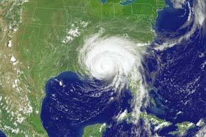 NOAA satellite image of Katrina