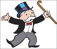 Mr. Monopoly is the symbol of Parker Brothers' long-running board game.