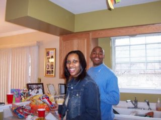 Steven and his fiancé Alicia enjoying the Birthday Party, April 2005