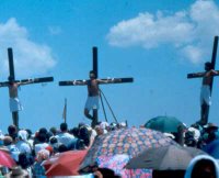 Crucifixion performed on Good Friday in many areas of the Philippines