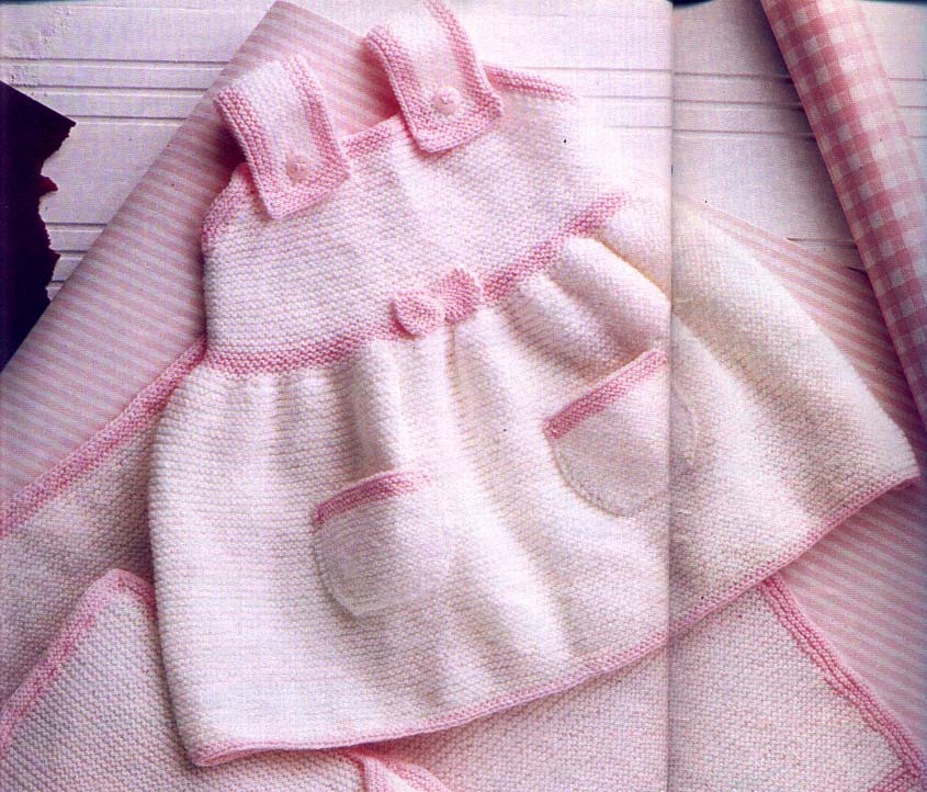 Entre fios e sonhos: Vestido de tricô para bebê .....Baby Cherry