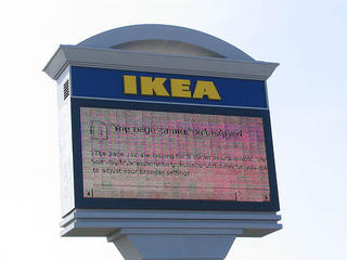 ikea billboard crashes