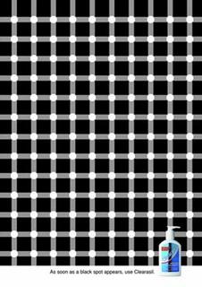 optical illusion dots clearasil