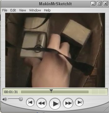 screen grab of the makin' mr. sketch-it video