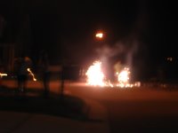 Fireworks in the middle of the street