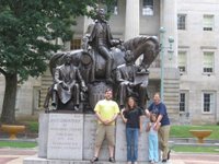 Standing outside the State Capitol Building in Raleigh