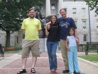 Standing outside the State Capitol Building in Raleigh