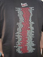 Back of the Franz Ferdinand T-shirt, showing the tour dates