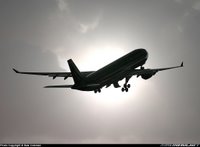 US Airways A330 plane taking off