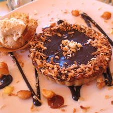 macadamia coconut chocolate tart