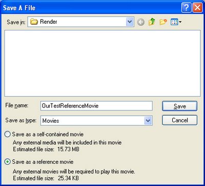 Save As Reference Movie