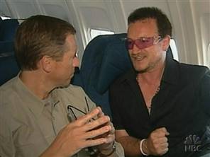 Bono con Brian Williams de la NBC