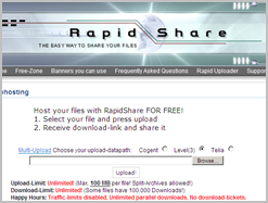 Download Rapidshare files in India
