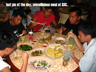 end of the day, dinner at sembawang shopping centre