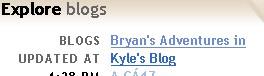 Bryan's Adventures in Kyle's Blog