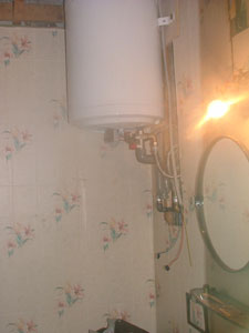 boiler in badkamer...