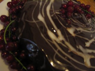 choc cake close up