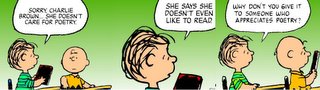 Charlie Brown seeks a sweetheart who appreciates poetry