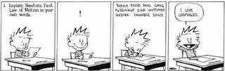 Humour: Calvin answers a science question