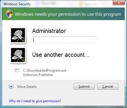 Windows Vista Administrator Berechtigung