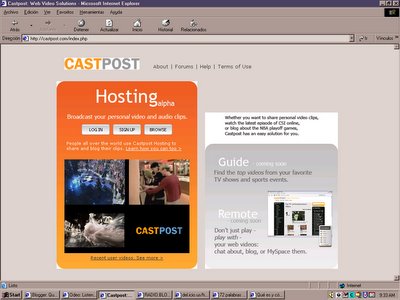 Esta es la página principal de Castpost. Para verla a tamaño completo, clic ahora.