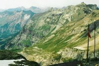 Depuis la cabane de la Bluemisalp au dessus du Hohtürli, vue vers Kandersteg