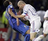 La testata di Zidane a Materazzi
