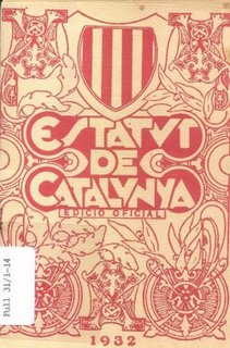 Imagen de la portada del anterior Estatut catalán que tantas vueltas ha estado dando en su historia