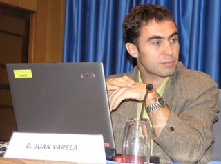 Juan Varela en un momento de su intervención en las II Jornadas de Periodismo digital