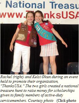 10-year-old Rachel and 8-year-old Kelsi Okun