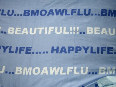 The Sheets on our Bed. Is this a warning of a new strain of flu, the impending 'BMOAWLFLU'?