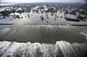 Broken New Orleans levee after Katrina