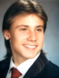 Brother in high school with mullet